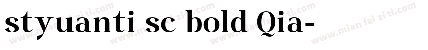 styuanti sc bold Qia字体转换